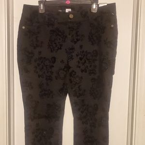 Black Damask Jeans